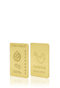 Lingotto Oro regalo per cresima 14 Kt da 10 gr. - Idea Regalo Eventi Celebrativi - IGE: Italy Gold Exchange
